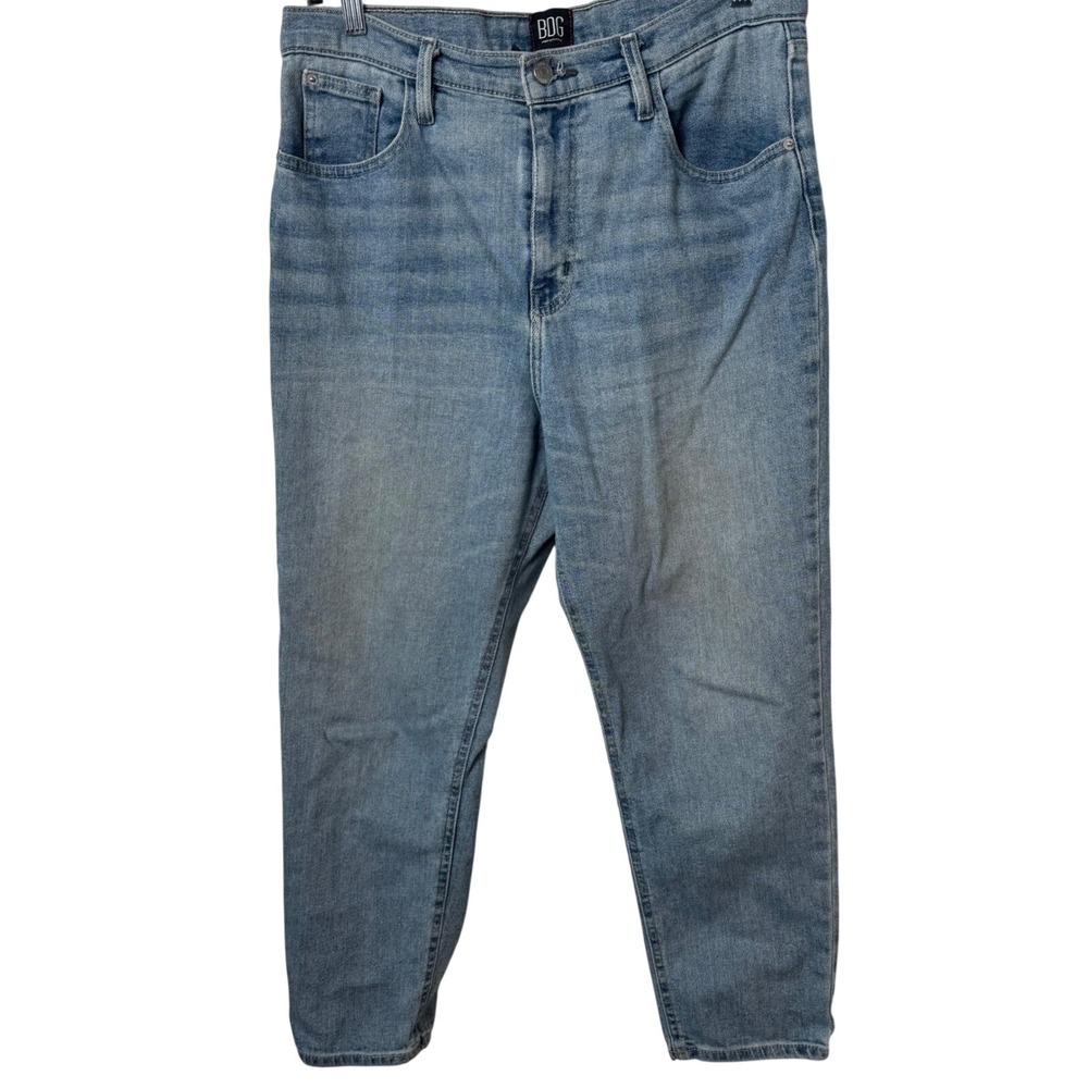 BDG Girlfriend Jeans Womens‎ 32 Blue High Rise Cropped Light Wash Denim